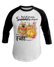 Into Fall - CREAM Keeshond Baseball Tee tile
