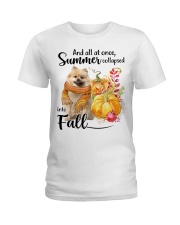 Into Fall - CREAM Keeshond Ladies T-Shirt tile