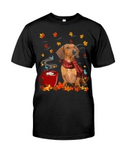 Hot Chocolate - Red Dachshund Premium Fit Mens Tee tile