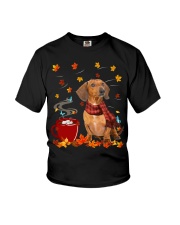 Hot Chocolate - Red Dachshund Youth T-Shirt tile