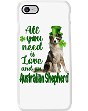 Lucky Need - BLUE MERLE Australian Shepherd Phone Case tile