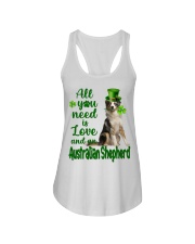Lucky Need - BLUE MERLE Australian Shepherd Ladies Flowy Tank tile