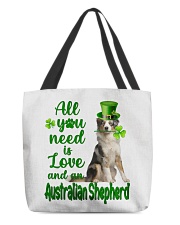 Lucky Need - BLUE MERLE Australian Shepherd All-Over Tote tile