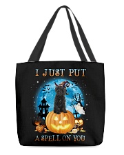 Spell - BLACK Labradoodle All-Over Tote tile