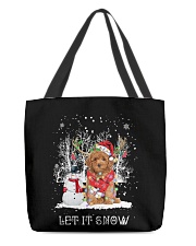 Xmas Reindeer - Miniature Poodle All-Over Tote tile