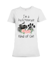 Girl love Dog and Motorcycle Premium Fit Ladies Tee tile