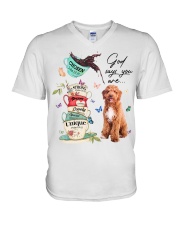 Chosen - Irish Doodle V-Neck T-Shirt tile