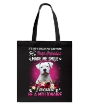 Millionaire - Dogo Argentino Tote Bag tile