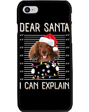 Dear Santa Long Haired Dachshund Phone Case tile