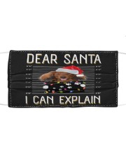 Dear Santa Long Haired Dachshund Mask tile