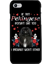 Either - BLACK Pekingese Phone Case tile