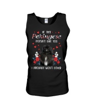 Either - BLACK Pekingese Unisex Tank tile