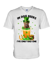 Dog Beers - Dogue de Bordeaux V-Neck T-Shirt tile