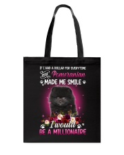 Millionaire - BLACK Pomeranian Tote Bag tile