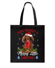 Little Christmas - Red Long Haired Dachshund Tote Bag tile
