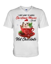 Hot Chocolate - Bulldog V-Neck T-Shirt tile