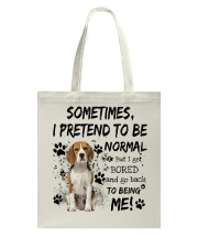 Sometimes - beagle Tote Bag tile