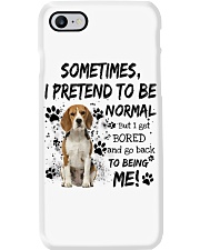 Sometimes - beagle Phone Case tile
