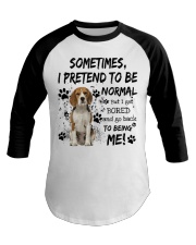 Sometimes - beagle Baseball Tee tile
