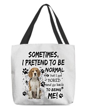 Sometimes - beagle All-Over Tote tile