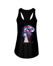 Balloons love 4th - Bedlington Terrier Ladies Flowy Tank tile