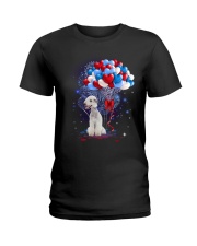 Balloons love 4th - Bedlington Terrier Ladies T-Shirt tile