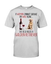 She Also Needs - Golden Retriever Dog Premium Fit Mens Tee tile