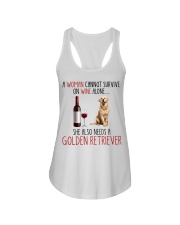 She Also Needs - Golden Retriever Dog Ladies Flowy Tank tile