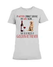 She Also Needs - Golden Retriever Dog Premium Fit Ladies Tee tile