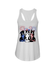 American Border Collie Ladies Flowy Tank tile