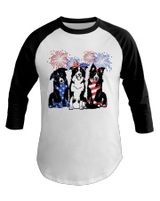 American Border Collie Baseball Tee tile