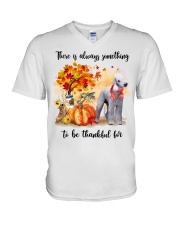 Thankful For - Bedlington Terrier V-Neck T-Shirt tile