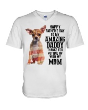 Father Day - Chihuahua V-Neck T-Shirt tile