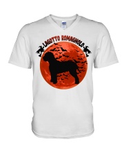 Blood Moon - Lagotto Romagnolo V-Neck T-Shirt tile