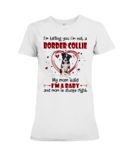 Dog Baby - Border Collie Premium Fit Ladies Tee tile