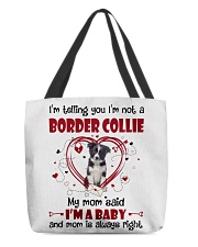 Dog Baby - Border Collie All-Over Tote tile
