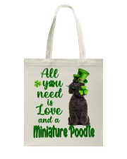 Lucky Need - BLACK Miniature Poodle Tote Bag tile