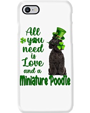 Lucky Need - BLACK Miniature Poodle Phone Case tile