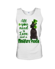 Lucky Need - BLACK Miniature Poodle Unisex Tank tile