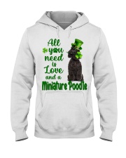 Lucky Need - BLACK Miniature Poodle Hooded Sweatshirt tile