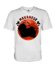 Blood Moon - Havanese V-Neck T-Shirt tile