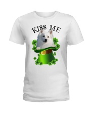 Lucky Kiss - American Eskimo Ladies T-Shirt tile