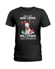 Just A Girl - Maltipoo Ladies T-Shirt tile