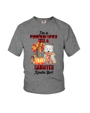 Pumpkin Girl - Samoyed Youth T-Shirt tile