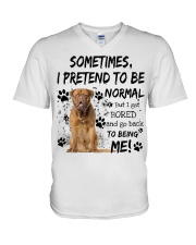 Sometimes - Dogue de Bordeaux V-Neck T-Shirt tile