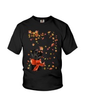 Leaf Scarf - black Labrador 1 Youth T-Shirt tile
