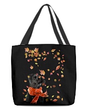 Leaf Scarf - black Labrador 1 All-Over Tote tile