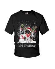 Xmas Reindeer - small munsterlander Youth T-Shirt tile