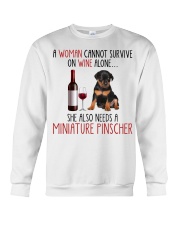 She Also Needs - Miniature Pinscher Dog Crewneck Sweatshirt tile