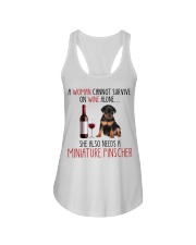 She Also Needs - Miniature Pinscher Dog Ladies Flowy Tank tile
